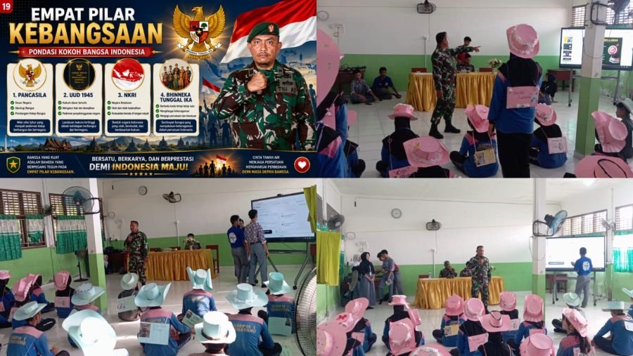 Danramil Senayang Tanamkan Empat Pilar Kebangsaan kepada Siswa Baru