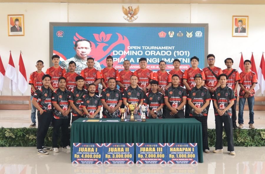 128 Tim Berebut Piala Panglima TNI di Turnamen Domino Kodim Rohil