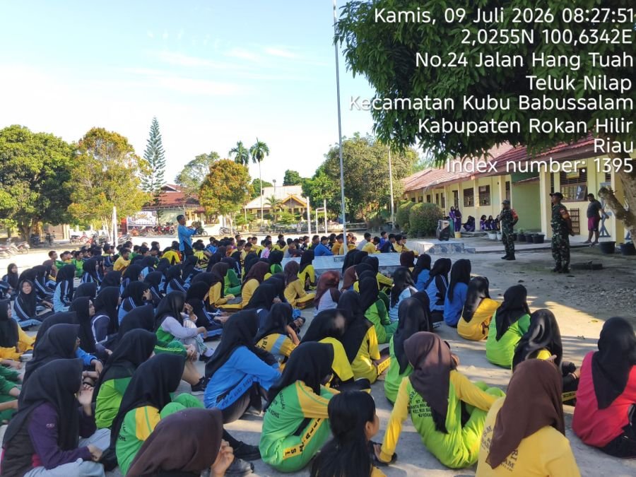 209 Siswa Baru Ikuti MPLS, Koramil Kubu Tanamkan Disiplin