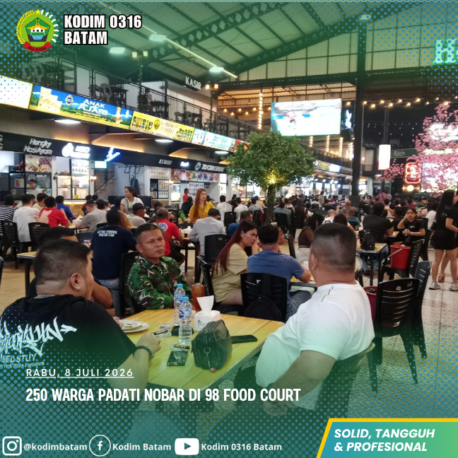 250 Warga Padati Nobar di 98 Food Court