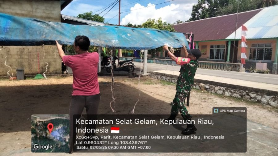 Aksi Babinsa Parit, Gotong Royong Jadi Penguat Solidaritas