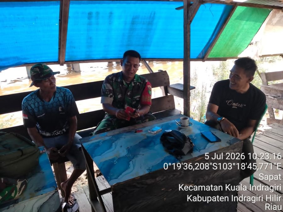 Aktif Komsos, Serda Ali B. Harahap Pantau Perkembangan Wilayah Binaan