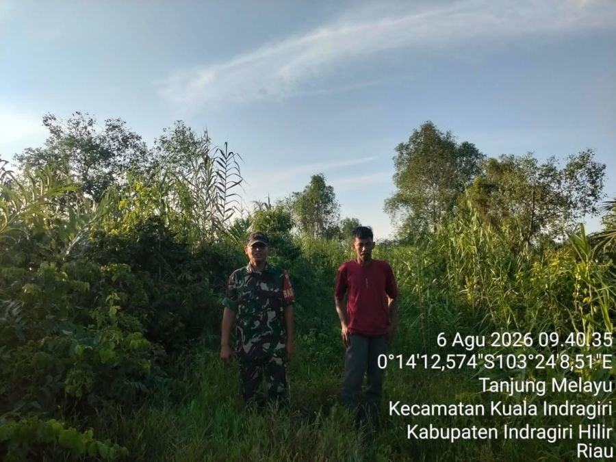 Aman Terkendali! Serda Ali B. Harahap Patroli Tapal Batas Tanjung Melayu Nihil Titik Api