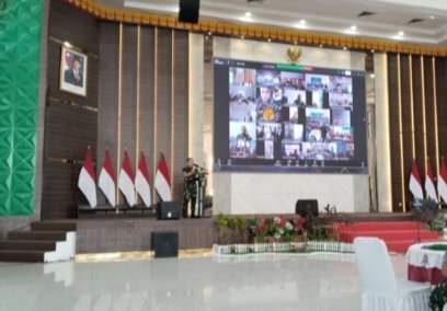 Anggota Kodim 0321/Rohil Ikuti Diklat Jurnalistik Secara Online yang di gelar oleh Kodam XIX/TT