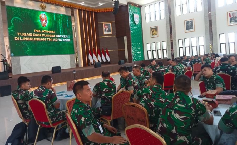 Anggota Koramil 01/Bangko Ikuti Pelatihan Fungsional Satker TA 2026 di Aula Makodam XIX/TT Pekanbaru