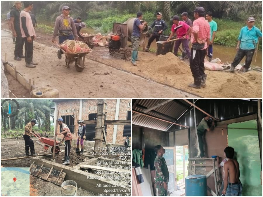 TMMD ke-130 Kodim 0314/Inhil: Semenisasi Jalan Kuala Lemang Capai 30 Persen