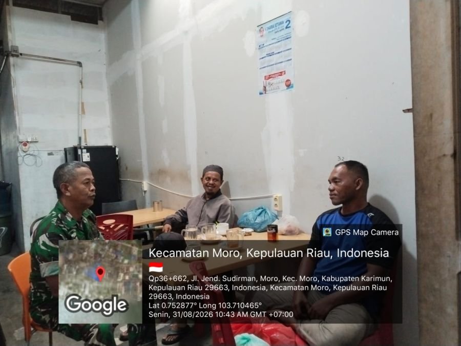 Angin Selatan Mengancam, Babinsa Sugie Ingatkan Tekong Utamakan Keselamatan Penumpang