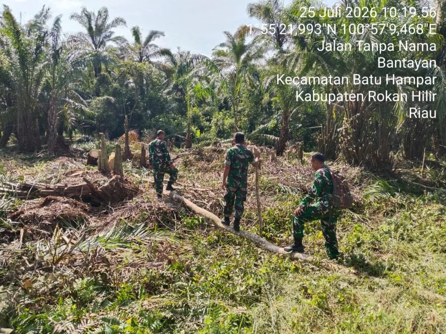 Antisipasi Karhutla, Personel Koramil 0321-01/Bangko Gencarkan Patroli di Wilayah Batu Hampar
