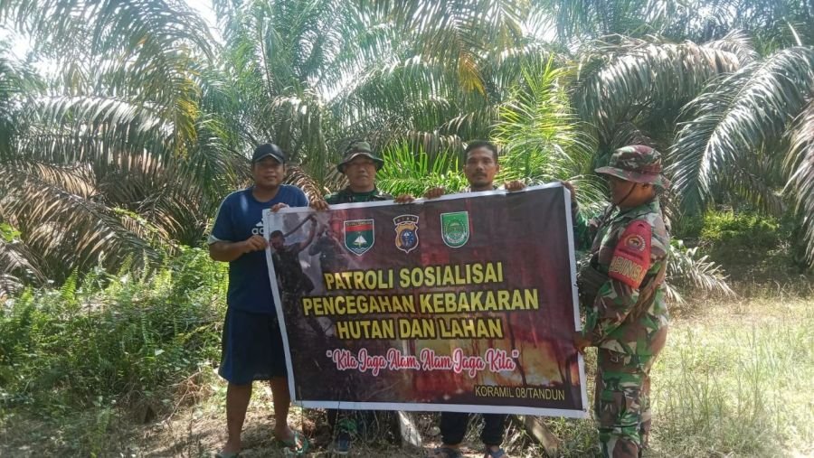 Antisipasi Kebakaran Lahan, Babinsa Koramil 08/TDN Gencarkan Patroli dan Sosialisasi di Kabun