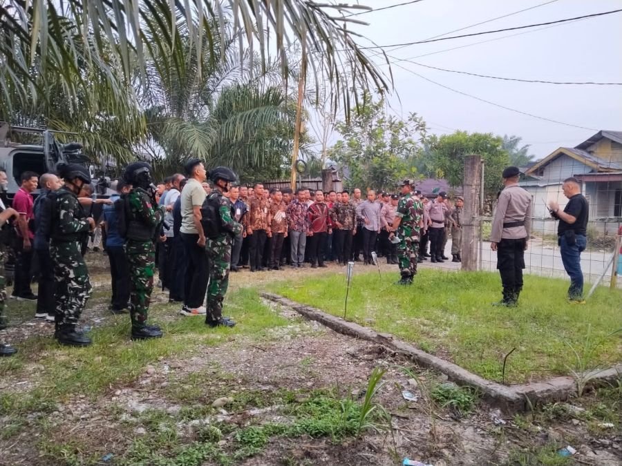 Apel gabungan dalam rangka kunjungan Bapak RI 2 di bagan siapi-api.
