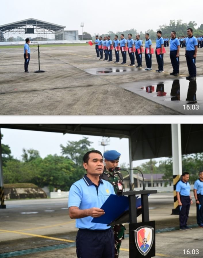 Apel Pagi Gabungan Danlanud Roesmin Nurjadin: Tekankan Disiplin dan Profesionalisme sambut Ramadhan