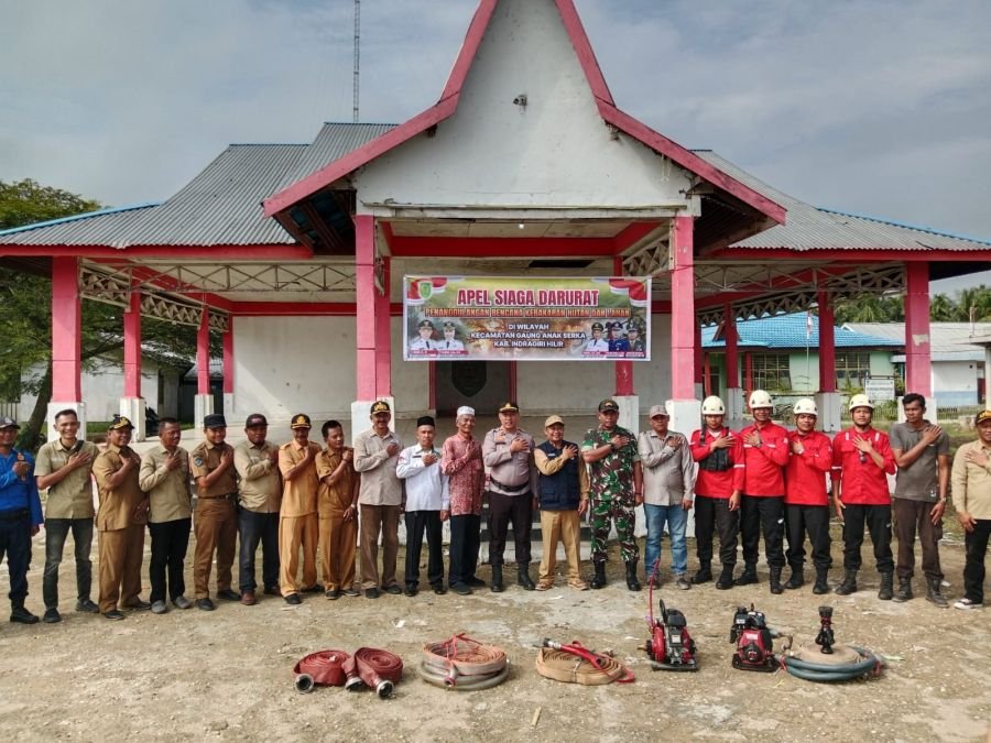 Apel Serentak Siaga Karhutla, Forkopincam Gaung Anak Serka Tingkatkan Kesiapsiagaan Hadapi Musim Kem