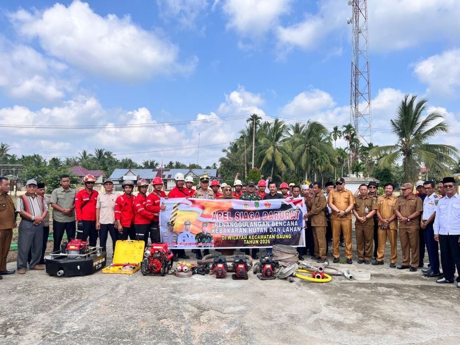 Apel Siaga Karhutla di Gaung Libatkan Forkopincam, MPA dan Stakeholder