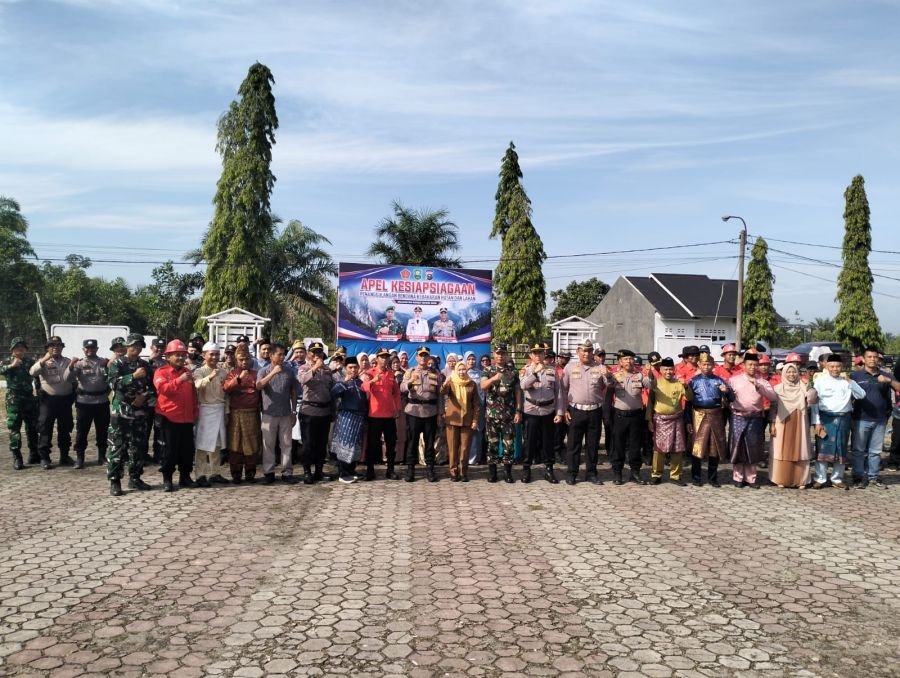Apel Siaga Karhutla, TNI-Polri dan MPA Perkuat Kesiapsiagaan