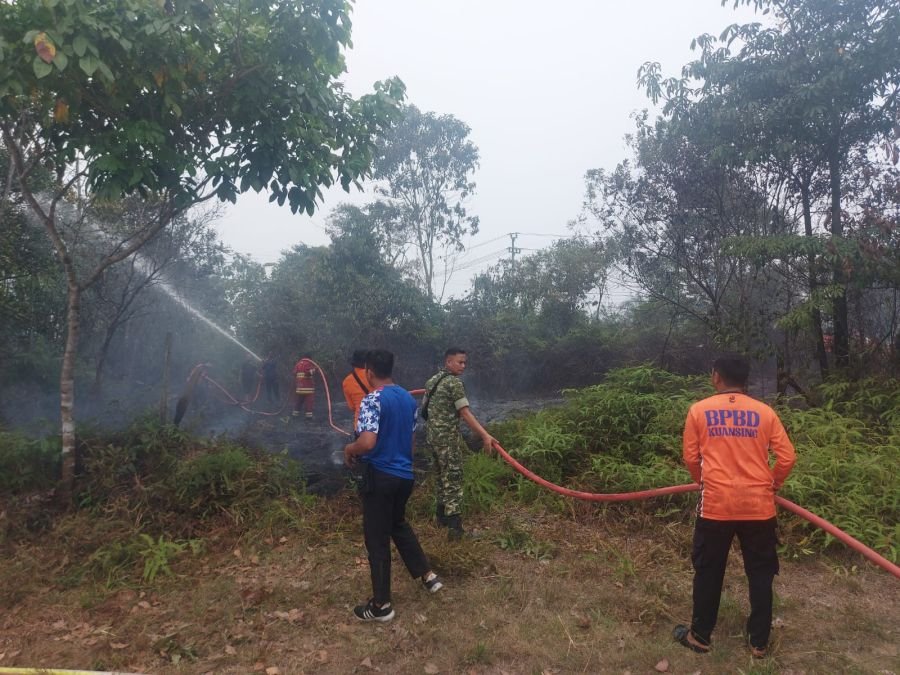 Api Lahap Lahan Kosong Babinsa dan Tim Gabungan Bergerak Cepat