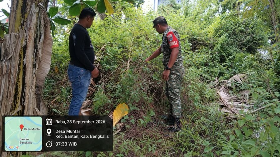 Babinsa 01/Bengkalis Lakukan Patroli dan Sosialisasi Cegah Karhutla