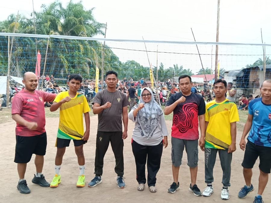Babinsa Rantau Kopar Dorong Persatuan Warga Lewat Turnamen Bola Voli