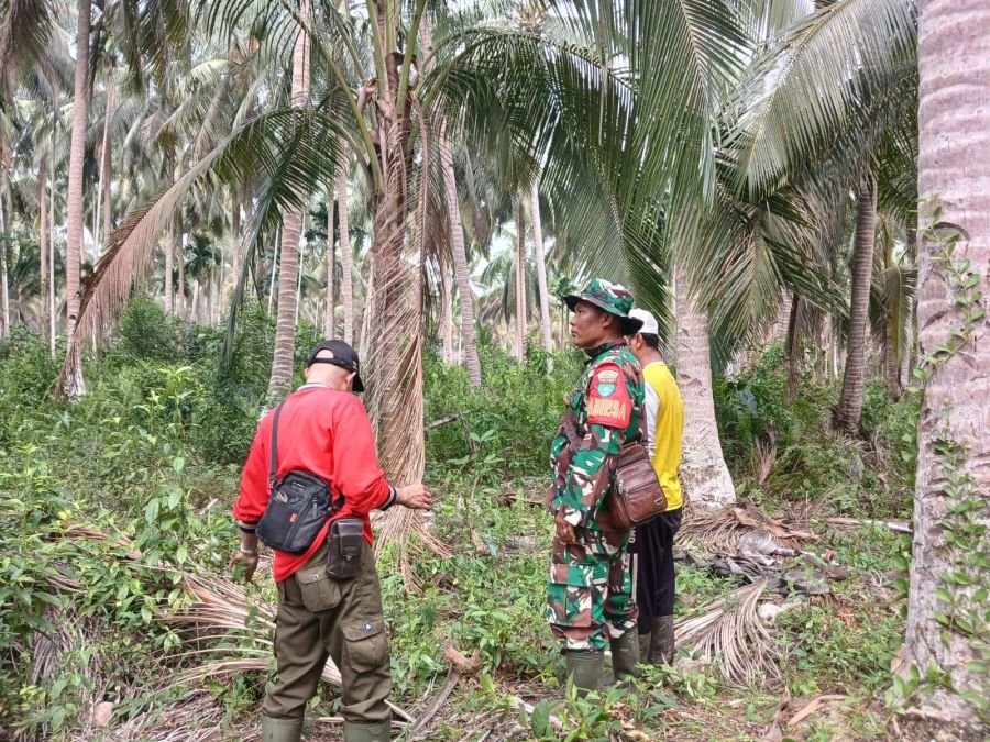 Babinsa 03/Tempuling Patroli Tapal Batas, Warga Diingatkan Hindari Pembakaran Lahan