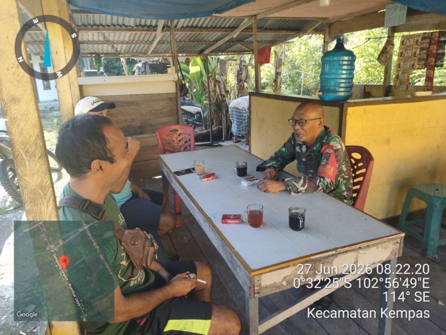 Babinsa 03/Tempuling Perkuat Kekompakan Mitra Karib Lewat Komsos