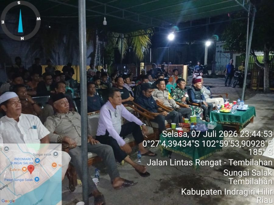 Babinsa 03/Tpl Gelar Nobar Piala Dunia, Argentina Tundukkan Mesir 3-2