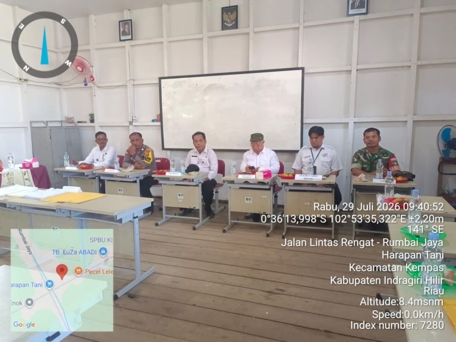 Babinsa 03/Tpl Hadiri Rapat Revitalisasi SDN 018, Dukung Pembangunan Sekolah