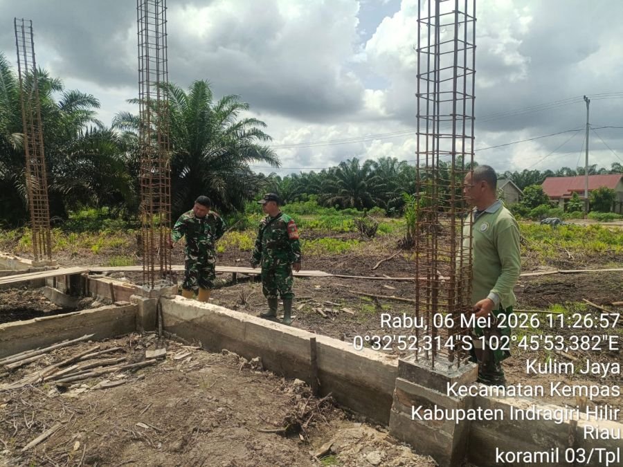 Babinsa 03/Tpl Turut Dampingi Pengecekan Pembangunan KDKMP