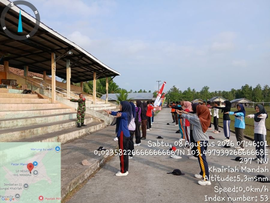 Babinsa 08/MDH Serma H. Situmorang Dampingi Pembentukan Pasukan Paskibraka Hut RI  81