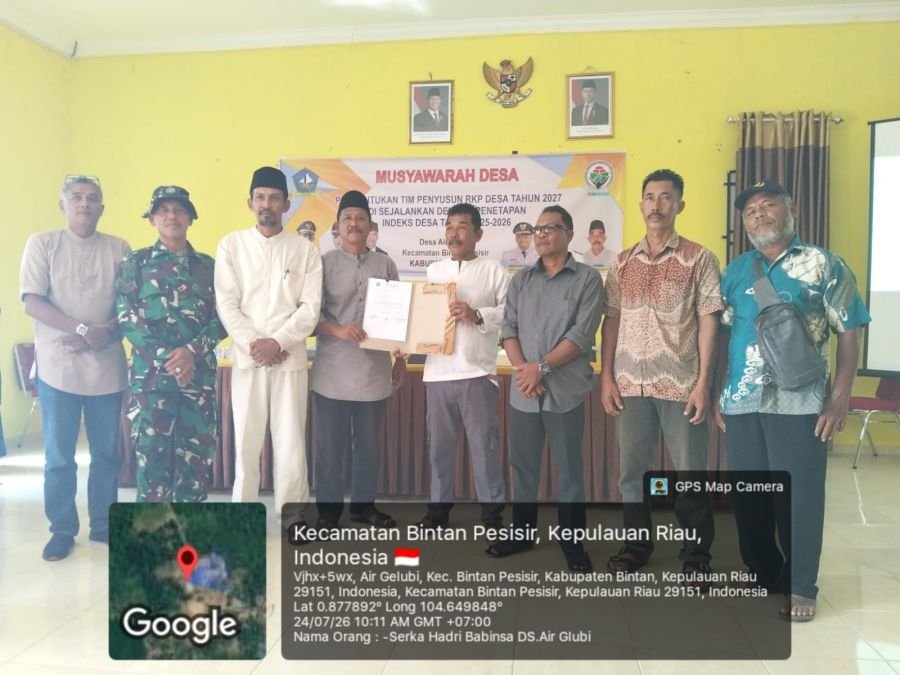 Babinsa Air Glubi hadiri undangan Musyawarah Desa Pembentukan RKP Tahun Anggaran 2027.