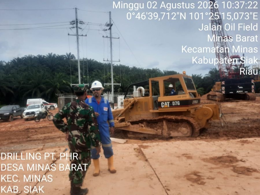 Babinsa Amankan Tiga Lokasi Pengeboran Migas di Minas, Situasi Kondusif
