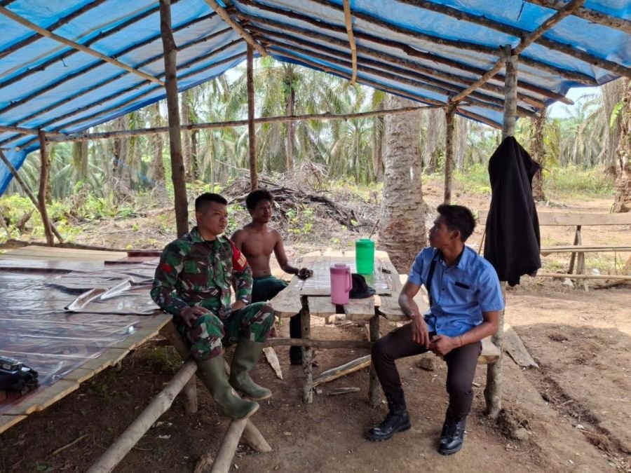 Babinsa Anak Talang Turun ke Kebun, Perkuat Kamtibmas Bersama Petani