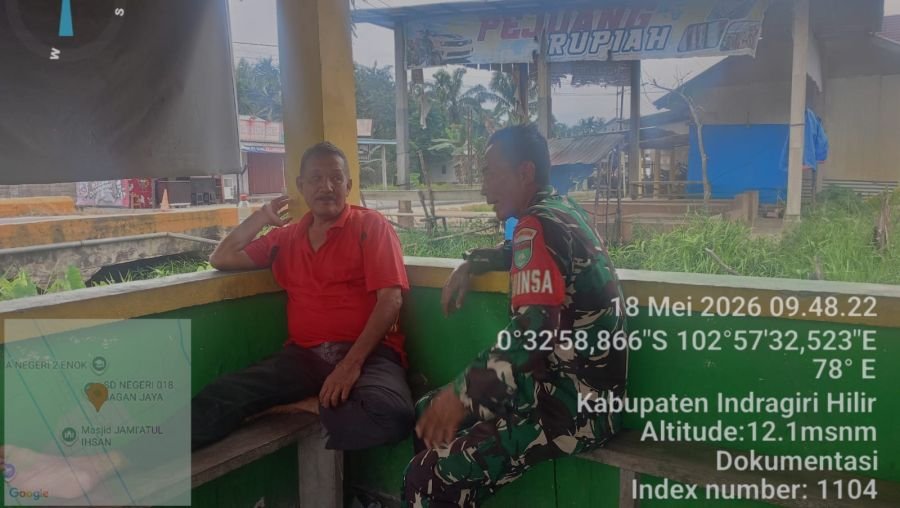 Babinsa Bagan Jaya Koramil 02/TM Gelar Pengawasan SDM Komduk, Wawasan Warga Diperkuat