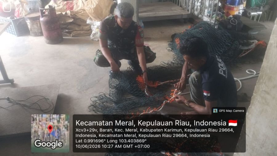 Babinsa Baran Barat Perkuat Semangat Nelayan Lewat Komsos Produktif