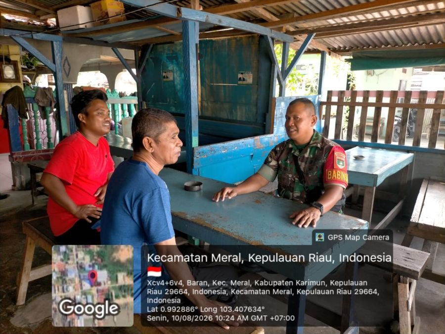Babinsa Baran Timur Ingatkan ABK Kapal Ikan Waspadai Cuaca Buruk