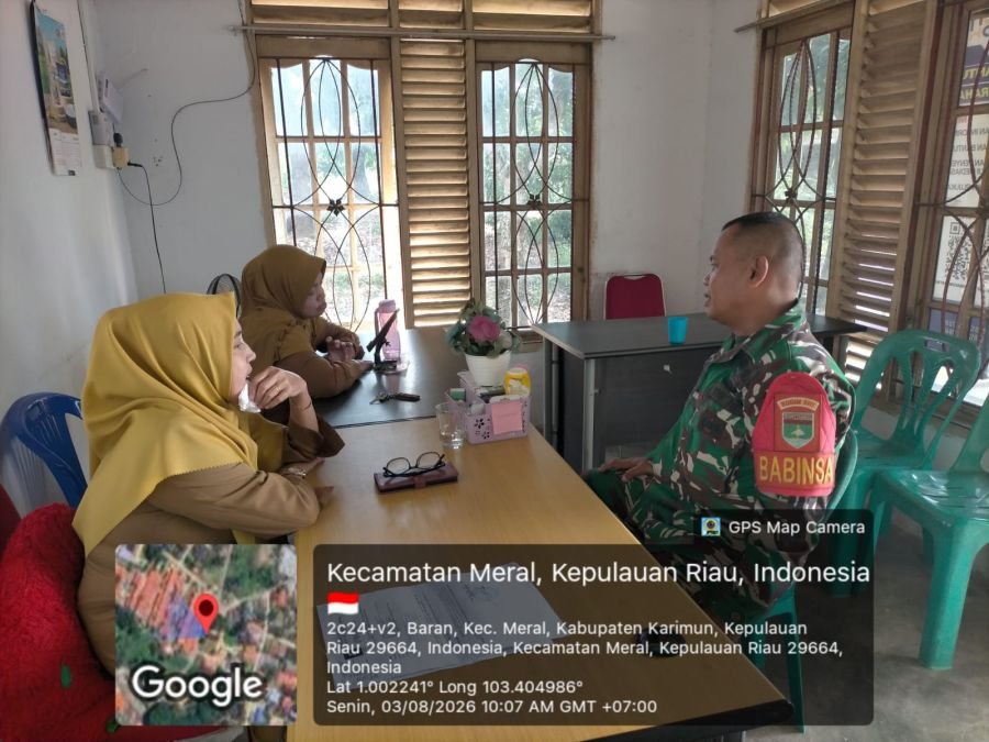Babinsa Baran Timur Perkuat Sinergi dengan Aparatur Kelurahan