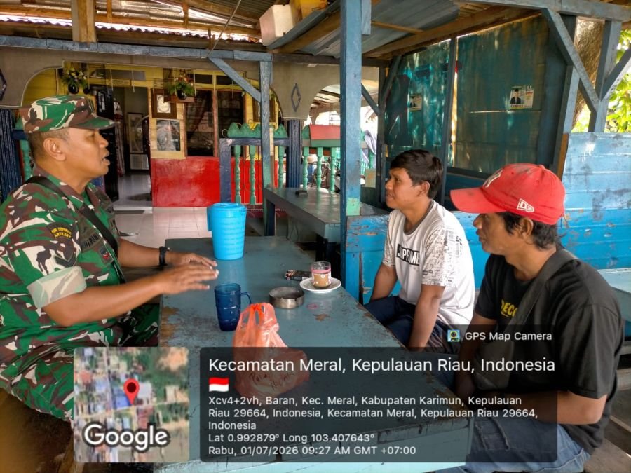 Babinsa Baran Timur Tekankan Keselamatan ABK Lewat Komsos