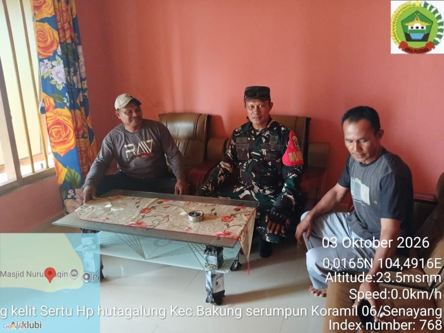 Babinsa Berikan Informasi Rekrutmen Prajurit di Desa Tanjung Kelit