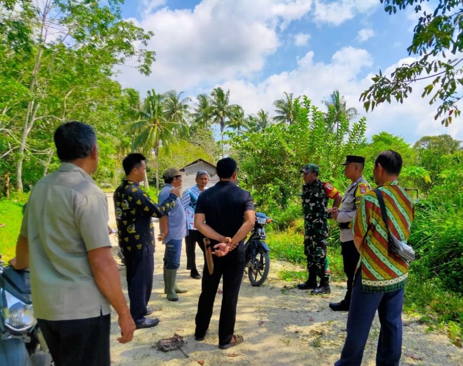 Babinsa bersama pihak terkait Cek Batas Lahan Warga, Antisipasi Sengketa Tanah di Desa Harapan Jaya