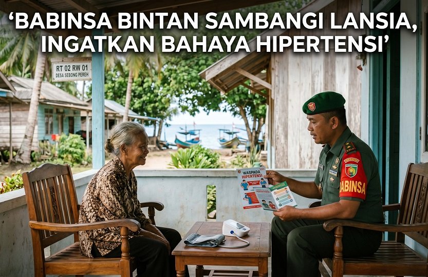 Babinsa Bintan Sambangi Lansia, Ingatkan Bahaya Hipertensi