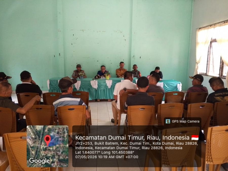 Babinsa Bukit Batrem Hadiri Rapat Rencana Pembersihan Drainase Jalan Imam Munandar