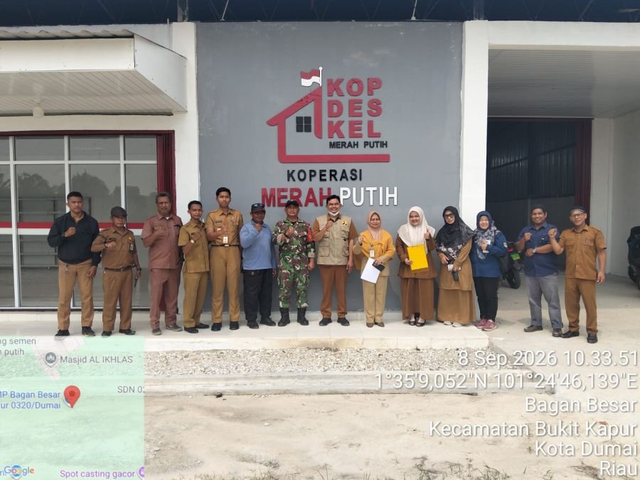 Babinsa Bukit Nenas Dampingi Kunjungan Kepala Dinas Koperasi Dumai ke KDKMP