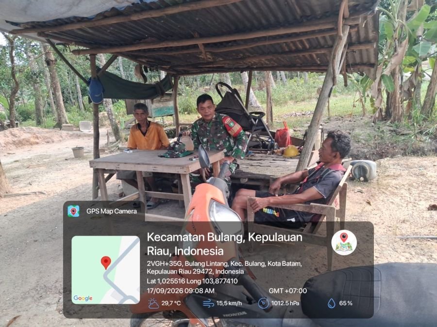 Babinsa Bulang Lintang Ingatkan Warga Waspadai Kebakaran Saat Kemarau