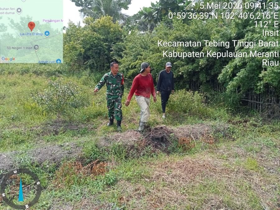 Babinsa Cegah Karhutla bersama MPA Desa Insit