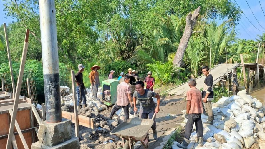 Pembangunan Jalan Enok–Seberang Tembilahan Dikebut, Akses Pesisir Makin Terhubung
