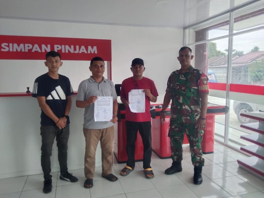 Babinsa Dampingi Serah Terima Software dan Pos Kasir KDKMP Sri Meranti