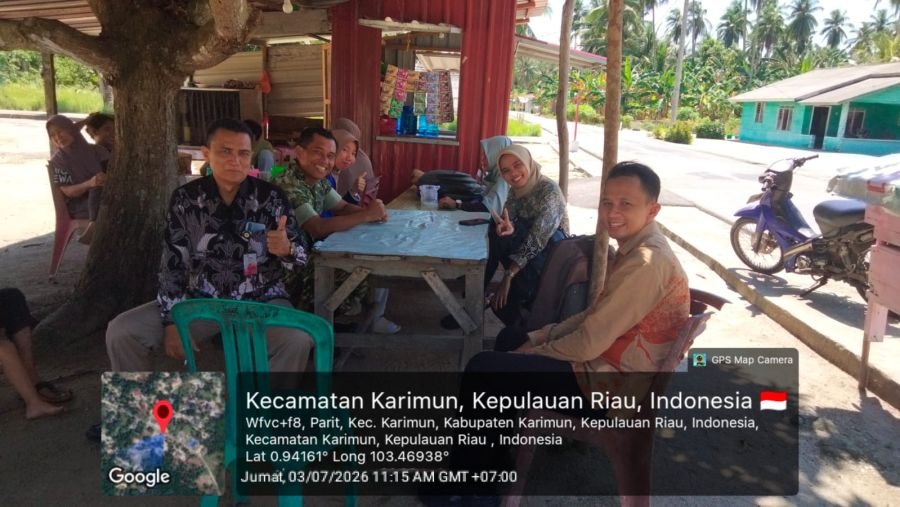 Babinsa dan Guru Selat Gelam Matangkan Persiapan MPLS Siswa Baru
