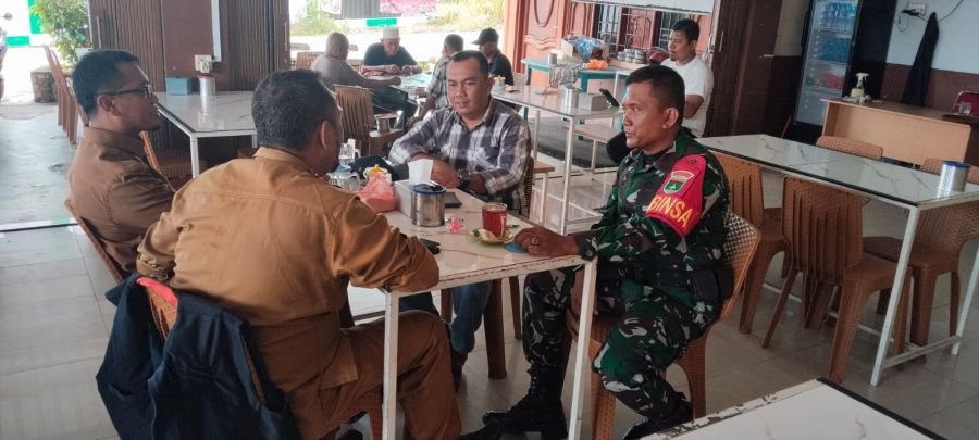 Babinsa dan Lurah Pamak Perkuat Koordinasi Jaga Kondusivitas Wilayah