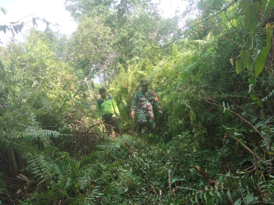 Babinsa dan MPA Perketat Patroli Karhutla di Sri Tanjung