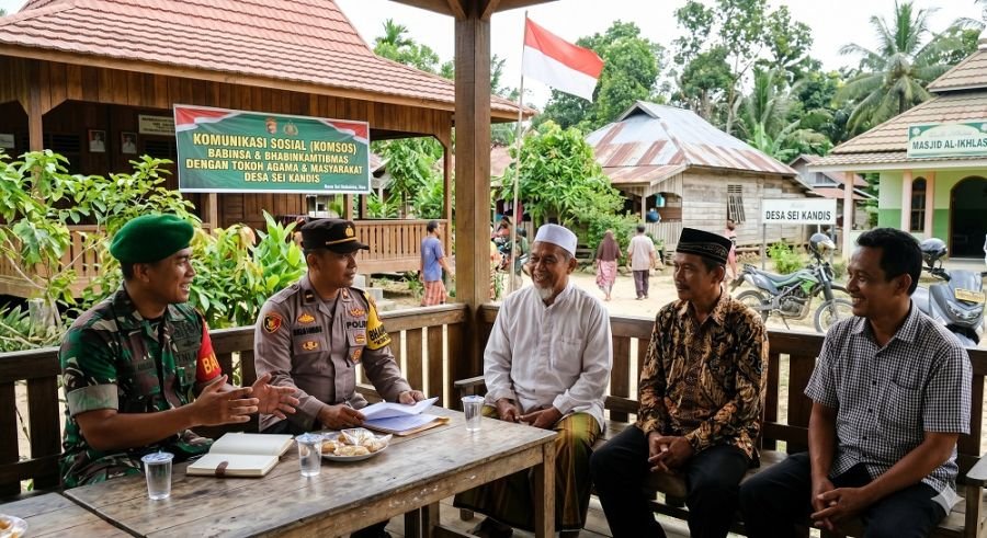 Babinsa dan Polisi Satukan Tokoh, Kamtibmas Rohul Diperkuat