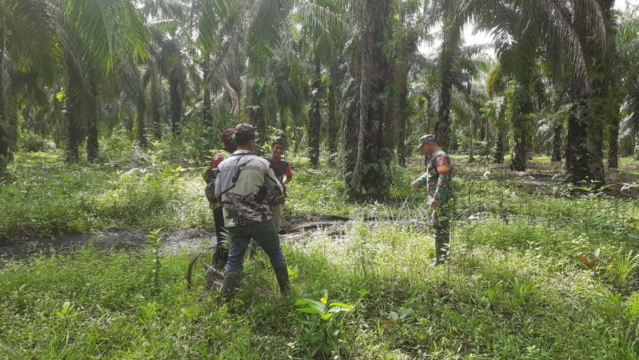 Babinsa dan Warga Patroli Karhutla, Jaga Desa Sepotong dari Ancaman Api