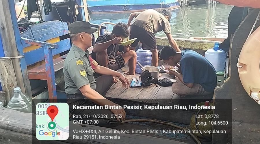 Babinsa Desa Air Glubi Himbau Warga Nelayan Utamakan Keselamatan di Laut